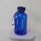 GLEKGLEK Botella Agua 2 Litros con Pajita, Bidon Agua Deportiva Motivacional para Gimnasio, Oficina, Construcción, Senderismo, Ciclismo, Camping y Correr (Azul)