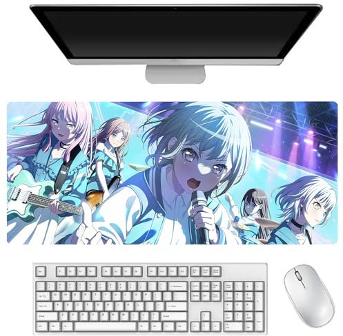 Zhongkaihua Anon Chihaya Mauspad mit Anime-Charakteren, bedruckt, groß, rutschfest, Gummi, Computer-Tastatur, Maus-Tischunterlage für Büro, Desktop und Laptop