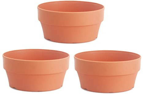 TOYANDONA 3piezas Maceta De Plástico Redonda para Bonsái Jardín Interior y Exterior Recipiente De Flores