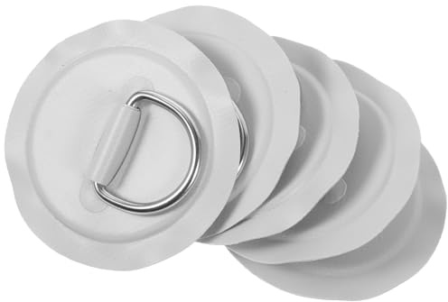 NAMOARLY 5 Stück Edelstahl D-Ring Patch für Schlauchboot Kleber Kajakzubehör mit PVC zum Ersetzen Beschädigter Befestigungspunkte für Wassersport