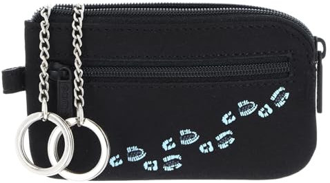 oxmox Schlüsseletui New Cryptan Keyholder Footsteps Print Cyan Black