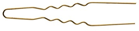 Comair 3150059 Lockennadeln, 50 stück Beutel, 65 x 0.55 mm, dünn gold