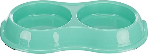 Trixie Gamelle Double en Plastique pour Chat, 200 ML, Couleurs Assorties