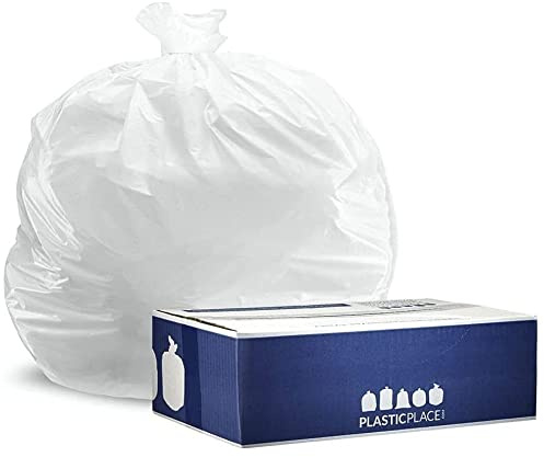 Plasticplace Lot de 150 sacs poubelle de 100 litres - 0,7 mm - Blancs - 83,8 x 99,1 cm