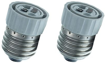 LEDLUX 2 Pezzi Convertitore Adattatore Portalampada Per Lampada Attacco Da E27 A MR16 12V