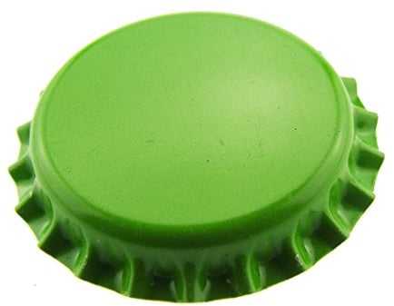 GREEN HIGH SEAL BEER BOTTLE CROWN CAPS(PACK OF 100)