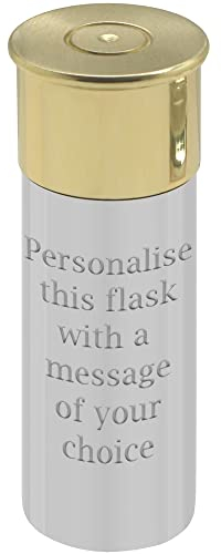 English Pewter Company 4oz Shotgun Cartridge Pewter Hip Flask. Personalised Free Engraving [SF667]