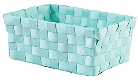 MSV Aufbewahrungskörbchen Aufbewahrungskorb Aufbewahrungsbox Organizer Badkorb 19x14x8 cm - Pastellgrün