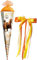 Schultüte - Pferde - Fohlen & Stute im Galopp - 22 cm - rund - incl. große Schleife - mit Tüllabschluß - Zuckertüte - mit/ohne Holzspitze - Roth - Schul..