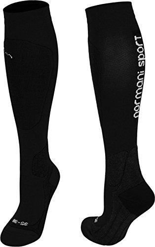 normani Coolmax Sportsocken/Kompressionsstrumpf Competition- Kompressionsklasse Farbe Sport/Schwarz Größe 39/42