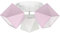 FKL DESIGN Home Deco Deckenleuchte Deckenlampe Kinderleuchte Kinderlampe Leuchte Lampe mehrfarbig Stern Metall 230V 299 300 G3 (299-G3 Glatt, Rosa-Weiß-Rosa)