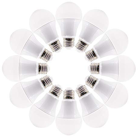 Pack de 12 Bombillas LED Esférica Casquillo E27, 7W, Equivalente a 70 W, Luz Blanco cálido 3000k, 700 Lúmenes,Bombilla de bajo consumo,No regulable