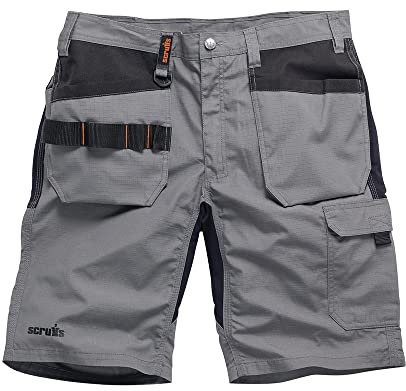 Scruffs Men's Scruffs Trade Flex Holster Shorts Graphite 36W, Grey, 36W UK