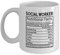 Social Worker Nutritional Facts Label Gag Gift Coffee Mug Tea Cup White 11 Oz Funny for Men & Women