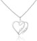 Bo&Pao Namenskette Herz 925 Sterling Silber mit Zwei Wunschnamen, individuelle Silber - Rosegold -Gold Kette mit Namen Herzanhänger