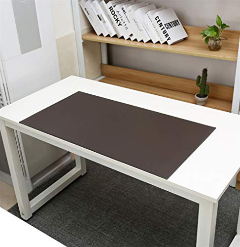 SK Studio Schreibtischunterlage mit Kantenschutz wasserdichte PU Leder, rutschfeste mit Mausunterlage für Computertastatur, PC und Laptop Dunkler Kaffee 60x42cm