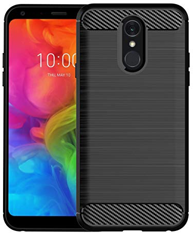 betterfon Hülle Kompatibel mit LG Q7 | Handyhülle für Q7 | Carbon Handy Tasche | Schwarz