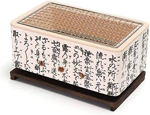 qiuqiu Japanese Style Barbecue Grill, Charcoal BBQ Grill, Portable, for Home Indoor Outdoor Charcoal Stove BBQ Utensils