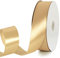TONIFUL Satin Geschenkband Goldband 4cm x 91m, 1 Rolle Schleifenband für Geschenkverpackung und Partydekoration, Hochwertiges Geschenkband Geburtstagsparty