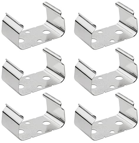 ZZLZX 6PCS Metal 9-Volt Battery Clips Battery Holder Clip AA Double Battery Holder Fixing Clip Instrument Battery Clips