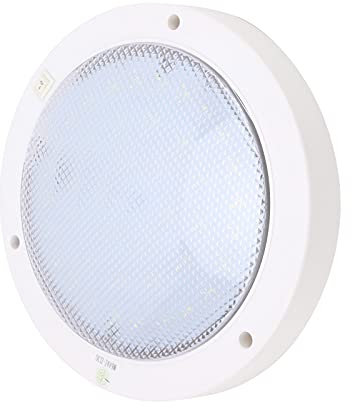 Luz de Disco de Techo Led para Barco RV con Interruptor de Encendido y Apagado e Indicador Azul Solar 300 LMS 12V Iluminación de Repuesto Adecuada para Caravanas, Autocaravanas