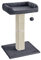 FEANDREA Rascador para Gatos, Poste de Rascado con Plataforma de Tela de Felpa de 40 x 30 cm, Árbol para Gatos, Altura de 68 cm, Poste de Sisal, con Pompón, Gris Oscuro PCA022G01