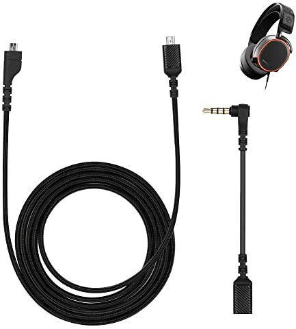 okcsc Upgraded Replacement Headphones Audio Cable for SteelSeries Arctis 3, Arctis 5, Arctis 7 Pro, Arctis Pro Wireless,Gaming Headsets Audio Cord Accessories with Detachable 3.5mm Audio Cable 5 FT