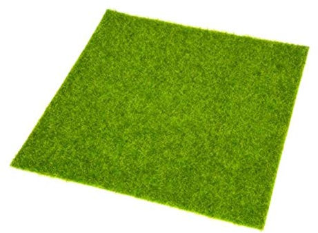 2 stücke synthetische künstliche Gras mat Turf Rasen Garten Landschaft Ornament Home Decor Gras Miniatur Ornament Gras Teppich Kunstrasen (Color : 15x15cm)