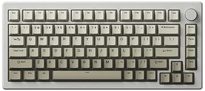 Akko Keycaps Warm Gray Gradient Theme 132-Key Cherry Profile Double-Shot PBT Keycap Set with MX Style Stem for Mechanical Keyboards
