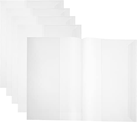 NUOBESTY 5stücke Wasserdichte Buchhülle Transparente Schutzhülle Für Lehrbücher Zum Schutz Von Büchern Wasserdichte Buchhülle Für Bücherdeckel Aufbewahrungshülle Für Bücher