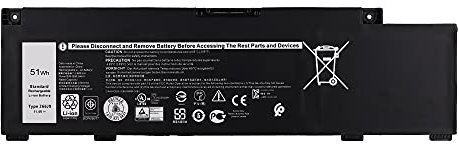 Vvsialeek 266J9 Batterie d'ordinateur portable pour Dell G3 15 3500 3590 3790 G5 15 5500 SE 5505 P89F Inspiron 5490 INS 15PR-1545W 1548BR 1645W 1742BR 1742W Series 00 415CG. C9VNH 0PN1VN 0M4GWP