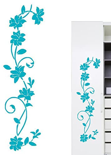 Wandaufkleber mit Rankenmotiv, zum Abziehen und Aufkleben, ästhetische Retro-Boho-Wandaufkleber – moderne Tapete, florales Ranken-Wandtattoo für Heimdekoration