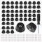 Moendergo 200PCS Soft Cutting Board Rubber Feet Black Small Rubber Feet for Furniture, Electronics Tables, Sofas, Chopping Boards etc. (200)