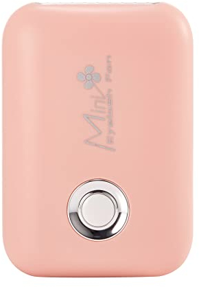 ThreeH USB Mini Ventilador Portátil 3 Velocidades de Viento Recargable Secador de Pestañas de Mano Ligero Ventilador Dask Sin Pala para Viajes Oficina Casa,Rosa