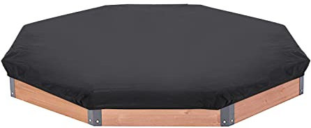 Outdoor Octagon Sand Box Cover for 84''x78''x9'' Octagon Sandbox Waterproof Heavy Duty Wood Large Sandpit Cover