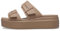 Crocs Brooklyn Buckle Low Wedge, Sandali Donna, Latte, 38/39 EU