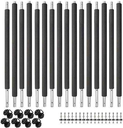 Baunsal® Trampolin Netzstangen 8 x Ø 25 x 1,0 mm x 205 cm (KN-SM-I) Trampolin Stangen Ersatz Trampolin Ersatzteile Stangen Trampolin Ersatzteil für Trampolin Netzpfosten Trampolin Netzstange