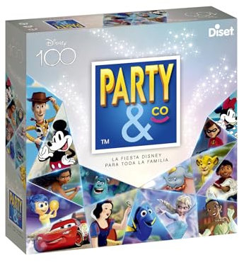 Diset - Party & co Disney 100 Aniversario, Juego de Mesa para niños a Partir de 4 años