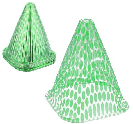 Relaxdays 144 x Pflanzenhut, Schneckenschutz, Frostschutz, Wachstumshilfe, transparent, H x B x T: 22 x 19 x 19 cm, aus PVC, grün