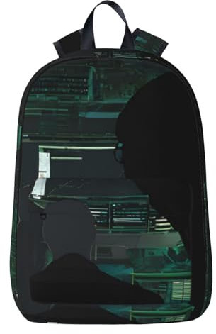 KDUBNJDS (Pferde Laufkunst) Segeltuch-Reiserucksack, Laptop-Rucksack, Schulrucksack, Teenager-Schultasche, leichte Büchertasche, Rucksack, lässiger Tagesrucksack, Hacker Attack, One size