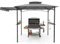 COSTWAY Cenador de Barbacoa 318 X 153 Cm, Techo Lateral, Carpa Barbacoa 2 Estantes Laterales y Parte Superior de 2 Niveles, Estructura Metal, Pergolas de Jardin Exterior (Gris)