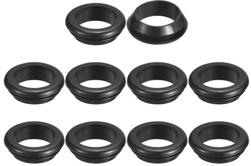 QUARKZMAN 10pz Passacavo 23mm ID 28mm Guarnizione per Cavi Passacavo in Gomma Gommini Passacavo Elettrico per Firewall Guarnizione per Cablaggio Elettrico, Nero