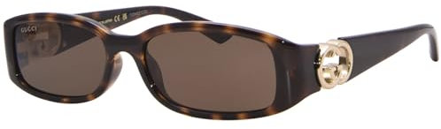 GUCCI Womens GG1661S Sunglasses, Havana-Havana-Brown, 54