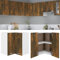 CINDERFUL Eck-Hängeschrank Räuchereiche 57x57x60 cm Holzwerkstoff,Optimaler Küchenstauraum: Hängeschrank aus Holzwerkstoff in Räuchereiche Küche, Haushalt & Wohnen Möbel