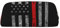 FLYIFE Firefighter Axe Red Line Flag Printed Leather Pencil Case for Girls Boys - Gold Zipper Pencil Bag Pen Pouch Cosmetic Organizer Bag for School Office Travel