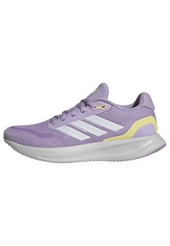 adidas Women's Runfalcon 5 Running Shoes, Powder Plum/FTWR White/Orange Tint, 5.5 UK