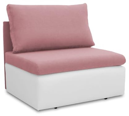 bonni Toledo Lehnsessel, Sessel mit Schlaffunktion, Schlafsofa, Klappsofa, Schlafcouch, Bettsofa, vom Hersteller, Couch, Couchgarnitur, Sofagarnitur, Ideal für kleine Wohnungen (Rosa/Weiß)