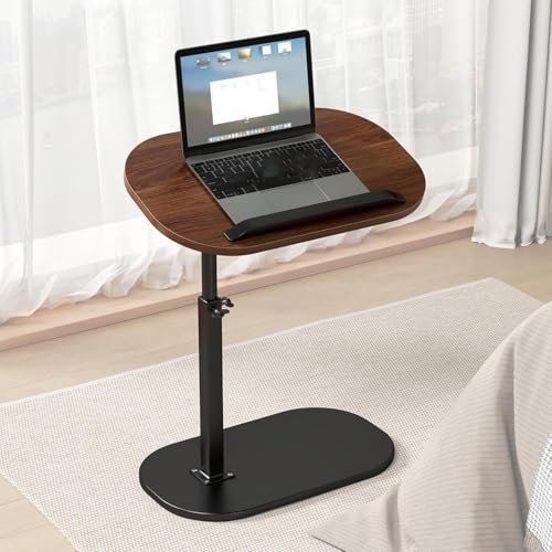 WLGXSSTE Beistelltisch C Form, 360° Drehbarer C Form Beistelltisch Für Couch Sofa, Modern Mobiler Kaffeetisch Side Table Für Wohnzimmer, Couchtisch for Sofa/Bett/Badewanne (C)