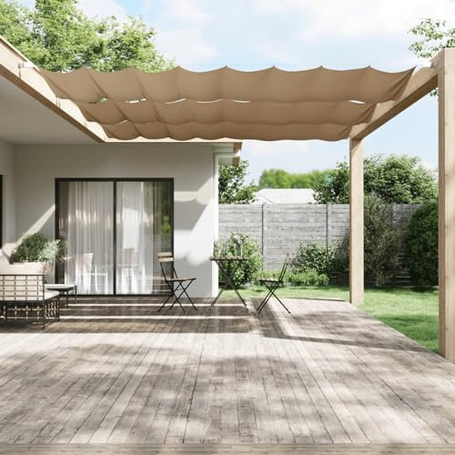 Buzaza Senkrechtmarkise Taupe 140x800 cm Oxford-Gewebe Sonnenschutzrollo AußEn Terrassenmarkise