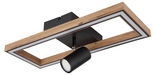 GLOBO Ceiling Light LED Living Room Light Black Rotatable Swivel Length 50 cm